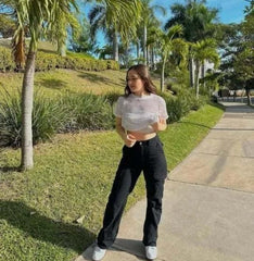 Adjustable Straight Fit Cargo Pants