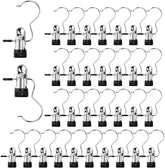 30Pcs Boot Hangers for Closet, HDUSRYO Hanging Clips Clothes Pins, Portable Laundry Hooks with Clips, Hanger Clips Boot Hanging Hold Clip, Multifunctional Hangers Single Clips for Travel Hat