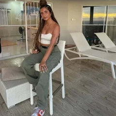 Adjustable Straight Fit Cargo Pants