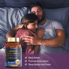 Totaria 12-in-1 Magnesium Complex 700mg - Supplement with Glycinate Citrate Malate Oxide Taurate Aspartate Orotate, Vegan Capsules for Muscle, Heart, and Relaxation Support