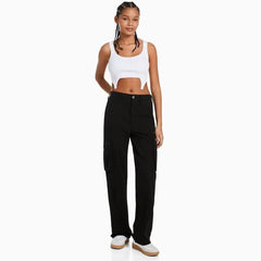 Adjustable Straight Fit Cargo Pants